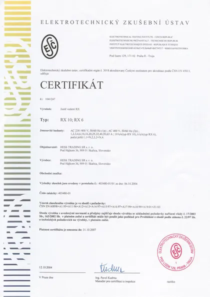 Certifikát pre ističe RX 10 a RX 6